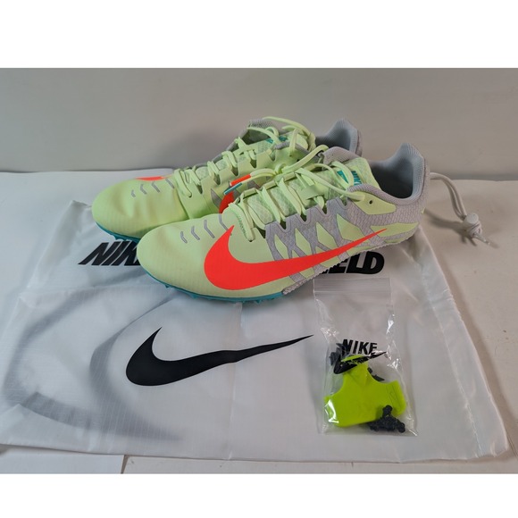 Nike Other - Nike Zoom Rival S 9 Track Spikes Lime Green Orange Teal Men Size 14